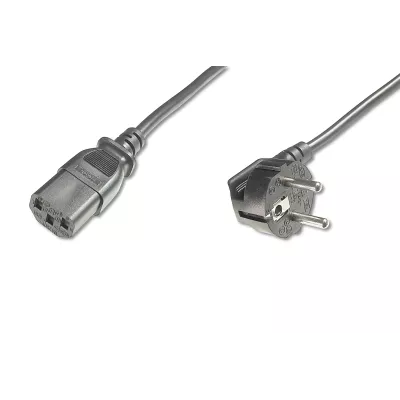 Кабель живлення DIGITUS Schuko 90 > C13, 1.8м, чорний (AK-440100-018-S)