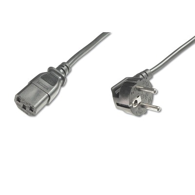 Кабель живлення DIGITUS Schuko 90 > C13, 2.5м, чорний (AK-440100-025-S)