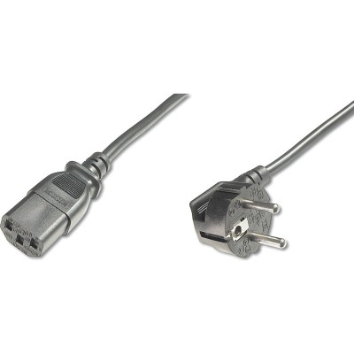 Кабель живлення DIGITUS Schuko 90/M - C13/F, 5м, чорний (AK-440100-050-S)