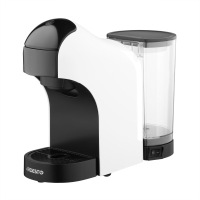 Кавоварка Ardesto капсульна, 0.8л, капсули Nespresso, Nescafe Dolce Gusto, мелена кава, сенсорне керування, білий (YCM-CNDE)