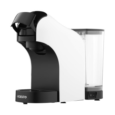 Кавоварка Ardesto капсульна, 0.8л, капсули Nespresso, Nescafe Dolce Gusto, мелена кава, сенсорне керування, білий (YCM-CNDE)