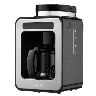 Кавоварка Ardesto крапельна 0.5л, зерно + мелена, дисплей, сріблясто-чорний (FCM-DG064)