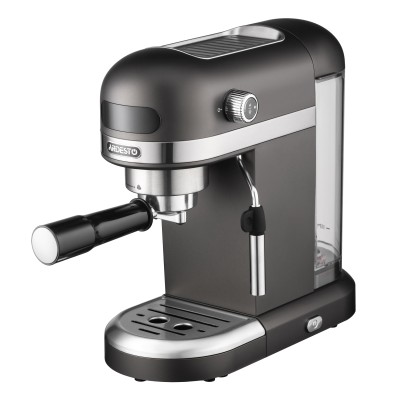 Кавоварка Ardesto ріжкова 1.4л, мелена, ручний капучинатор, підігрів чашок, чорний (YCM-E1502)