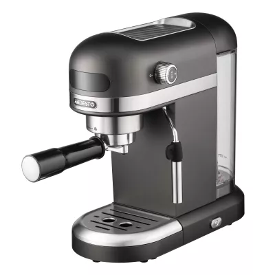 Кавоварка Ardesto ріжкова 1.4л, мелена, ручний капучинатор, підігрів чашок, чорний (YCM-E1502)