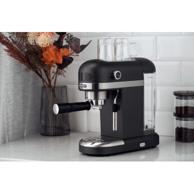 Кавоварка Ardesto ріжкова 1.4л, мелена, ручний капучинатор, підігрів чашок, чорний (YCM-E1502)