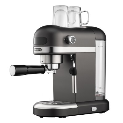 Кавоварка Ardesto ріжкова 1.4л, мелена, ручний капучинатор, підігрів чашок, чорний (YCM-E1502)