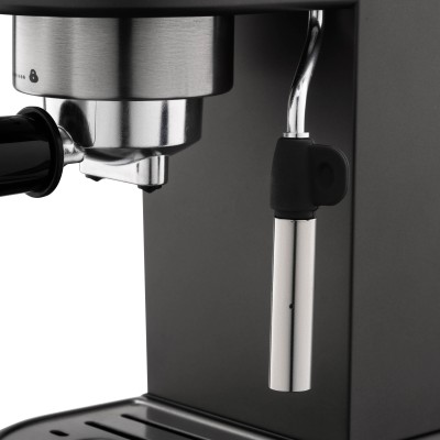 Кавоварка Ardesto ріжкова 1.4л, мелена, ручний капучинатор, підігрів чашок, чорний (YCM-E1502)