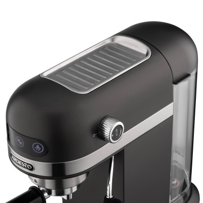 Кавоварка Ardesto ріжкова 1.4л, мелена, ручний капучинатор, підігрів чашок, чорний (YCM-E1502)