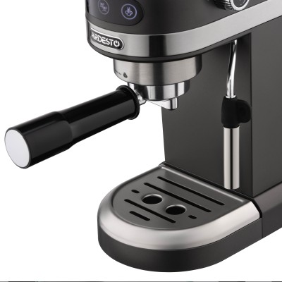 Кавоварка Ardesto ріжкова 1.4л, мелена, ручний капучинатор, підігрів чашок, чорний (YCM-E1502)