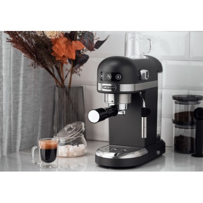 Кавоварка Ardesto ріжкова 1.4л, мелена, ручний капучинатор, підігрів чашок, чорний (YCM-E1502)