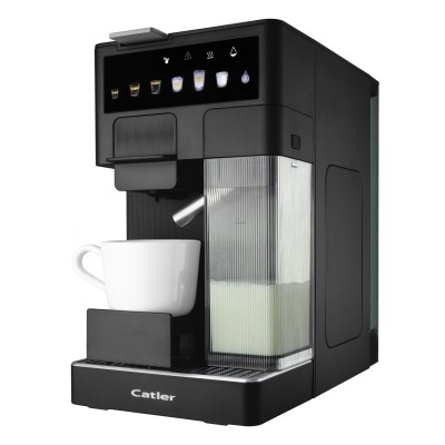 Кавоварка Catler капсульна Renzo 1.6л, капсули, мелена кава, сенсорне керування, автоматичний капучинатор, чорний (ES751BRENZO)