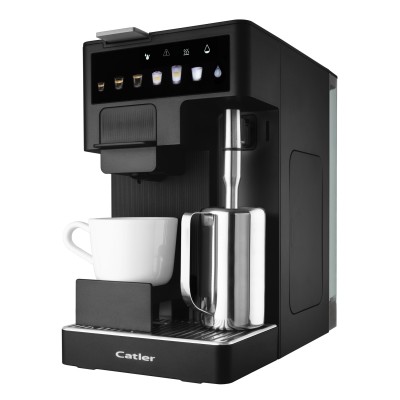 Кавоварка Catler капсульна Renzo 1.6л, капсули, мелена кава, сенсорне керування, автоматичний капучинатор, чорний (ES751BRENZO)