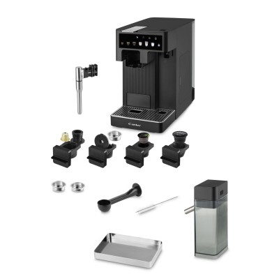 Кавоварка Catler капсульна Renzo 1.6л, капсули, мелена кава, сенсорне керування, автоматичний капучинатор, чорний (ES751BRENZO)