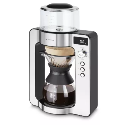 Кавоварка Catler крапельна для фільтр-кави, 1л, мелена, дисплей, вбудовані ваги, нерж. сталь, чорний (CM4012)