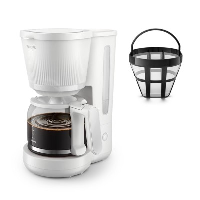 Кавоварка Philips крапельна 3000 Series, 1.38л, мелена, підтримка температури, білий (HD7411/00)