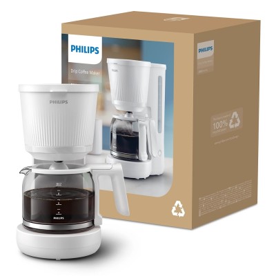 Кавоварка Philips крапельна 3000 Series, 1.38л, мелена, підтримка температури, білий (HD7411/00)