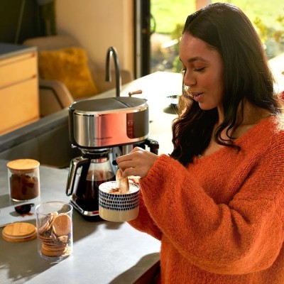 Кавоварка Russell Hobbs крапельна Attentiv Coffee Bar 1.5л, мелена, LED-дисплей, чорно-метал (26230-56)