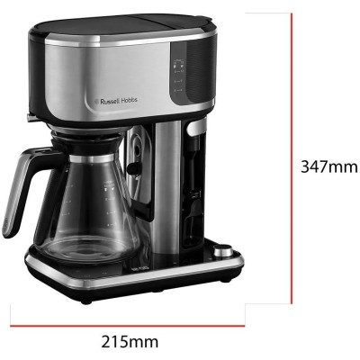 Кавоварка Russell Hobbs крапельна Attentiv Coffee Bar 1.5л, мелена, LED-дисплей, чорно-метал (26230-56)