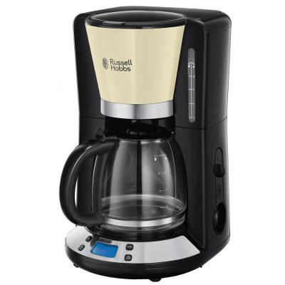 Кавоварка Russell Hobbs крапельна Colours Plus 1.25л, мелена, чорно-бежевий (24033-56)