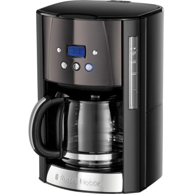 Кавоварка Russell Hobbs крапельна Matte Black, 1.8л, мелена, LED-дисплей, чорний (26160-56)
