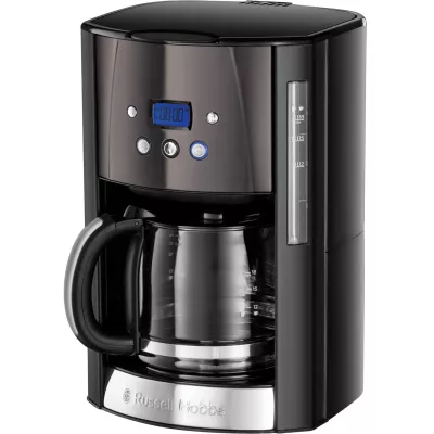 Кавоварка Russell Hobbs крапельна Matte Black, 1.8л, мелена, LED-дисплей, чорний (26160-56)