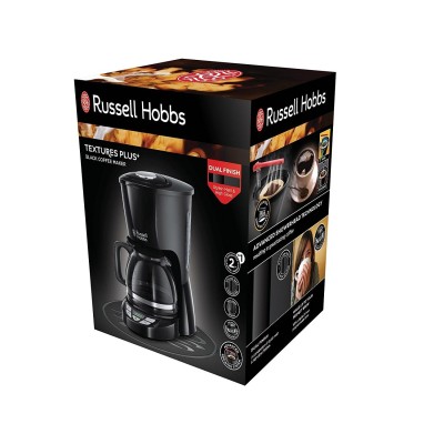 Кавоварка Russell Hobbs крапельна Textures Plus 1.25л, мелена, чорний (22620-56)