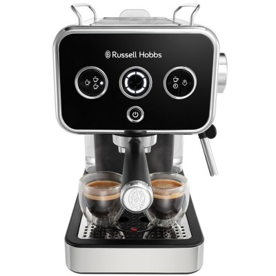 Кавоварка Russell Hobbs ріжкова Distinctions 1.1л, мелена + чалди, чорно-сріблястий (26450-56)