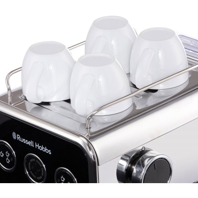 Кавоварка Russell Hobbs ріжкова Distinctions 1.1л, мелена + чалди, чорно-сріблястий (26450-56)