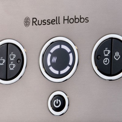 Кавоварка Russell Hobbs ріжкова Distinctions Titanium 1.1л, мелена + чалди, сріблястий (26452-56)