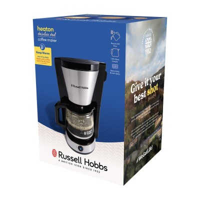 Кавоварка Russell Hobbs Heaton, 1.25л, мелена, чорно-срібний (27400-56)