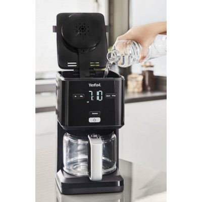 Кавоварка Tefal крапельна Smart&light 1.25л, мелена, таймер включення, годинник, чорний (CM600810)
