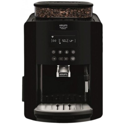 Кавомашина Krups Arabica 1.8л, зерно, ручний капучинатор, LED - дисплей, авторецептів - 3, свій рецепт, чорний (EA817010)