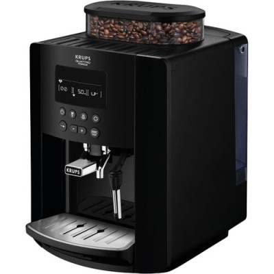 Кавомашина Krups Arabica 1.8л, зерно, ручний капучинатор, LED - дисплей, авторецептів - 3, свій рецепт, чорний (EA817010)