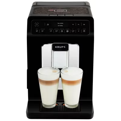 Кавомашина Krups Evidence 2.3л, зерно, автомат.капучинатор, дисплей, авторецептів - 15, сенсор.керування, чорний (EA890810)