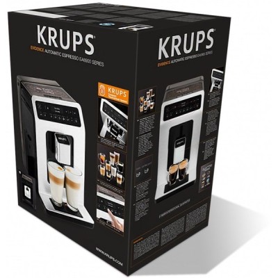Кавомашина Krups Evidence 2.3л, зерно, автомат.капучинатор, дисплей, авторецептів - 15, сенсор.керування, чорний (EA890810)