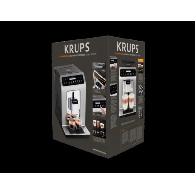 Кавомашина Krups Evidence 2.3л, зерно, автомат.капучинатор, ОLED диспл, авторецептів - 19, сіро - чорний (EA894T10)