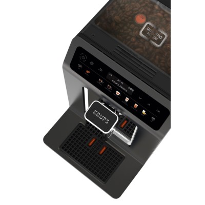 Кавомашина Krups Evidence One 2.3л, зерно, автомат.капучинатор, ОLED диспл, аторец. - 17, свій рецепт, графіт (EA895N10)