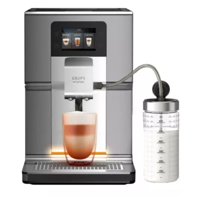 Кавомашина Krups Intuition Preference 3л, зерно, автомат.капучинатор, авторецептів - 8, сіро - чорний (EA875E10)