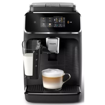 Кавомашина Philips Series 2300 1.8л, зерно + мелена, автомат.капучинатор, сенсор.керування, чорний (EP2330/10)