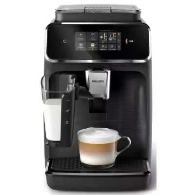 Кавомашина Philips Series 2300 1.8л, зерно + мелена, автомат.капучинатор, сенсор.керування, чорний (EP2330/10)