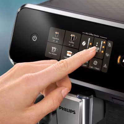 Кавомашина Philips Series 2300 1.8л, зерно + мелена, автомат.капучинатор, сенсор.керування, чорний (EP2330/10)