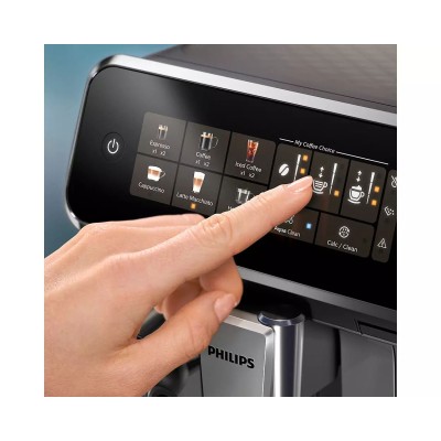 Кавомашина Philips Series 3300 1.8л, зерно + мелена, автомат.капучинатор, дисплей, авторецептів - 6, білий (EP3343/50)
