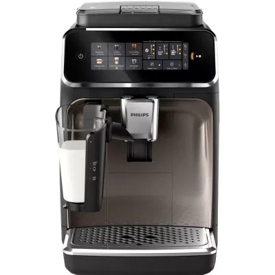 Кавомашина Philips Series 3300 1.8л, зерно + мелена, автомат.капучинатор, дисплей, авторецептів - 6, чорний (EP3347/90)