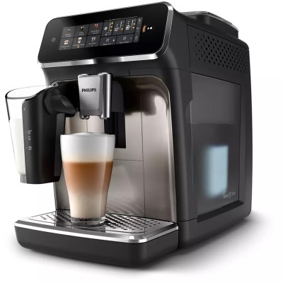 Кавомашина Philips Series 3300 1.8л, зерно + мелена, автомат.капучинатор, дисплей, авторецептів - 6, чорний (EP3347/90)