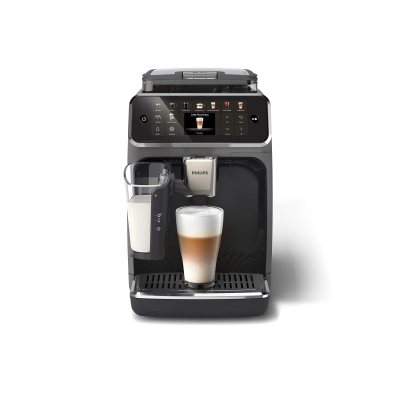 Кавомашина Philips Series 5500, 1.8л, зерно+мелена, автомат.капуч, дисплей, авторецептів -22, холодна кава, сріблясто-чорний (EP