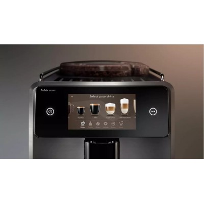 Кавомашина Saeco Xelsis Deluxe 1.7л, зерно + мелена, автомат.капучинатор, авторецептів - 22, чорний (SM8780/00)