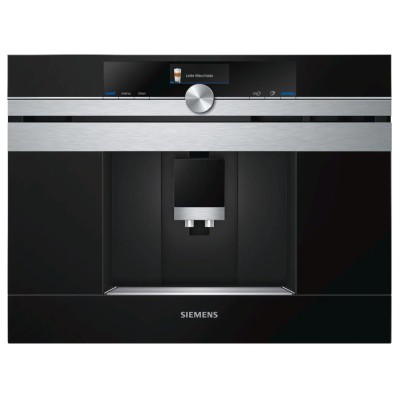 Кавомашина Siemens вбудована, 2.4л, зерно+мелена, автомат.капуч, LED-дисплей, авторецептів -29, чорний (CT718L1B0)