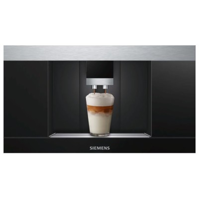 Кавомашина Siemens вбудована, 2.4л, зерно+мелена, автомат.капуч, LED-дисплей, авторецептів -29, чорний (CT718L1B0)