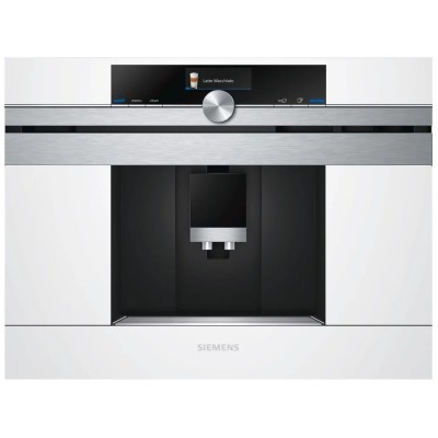 Кавомашина Siemens вбудована, 2.4л, зерно+мелена, автомат.капуч, LED-дисплей, авторецептів -30, білий (CT718L1W0)