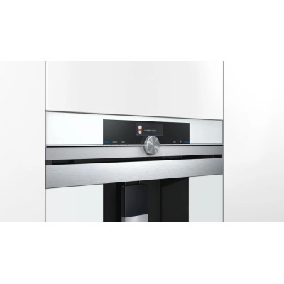 Кавомашина Siemens вбудована, 2.4л, зерно+мелена, автомат.капуч, LED-дисплей, авторецептів -30, білий (CT718L1W0)